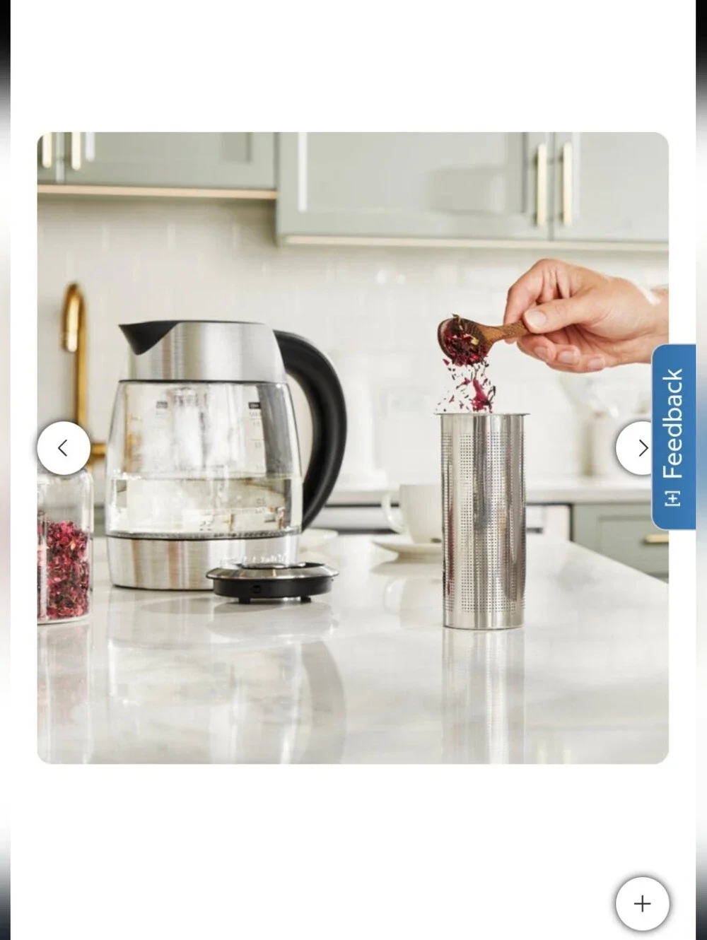 Chefman Lightning 1.8L Custom-Temp Electric Kettle, 1500W with Tea Infuser